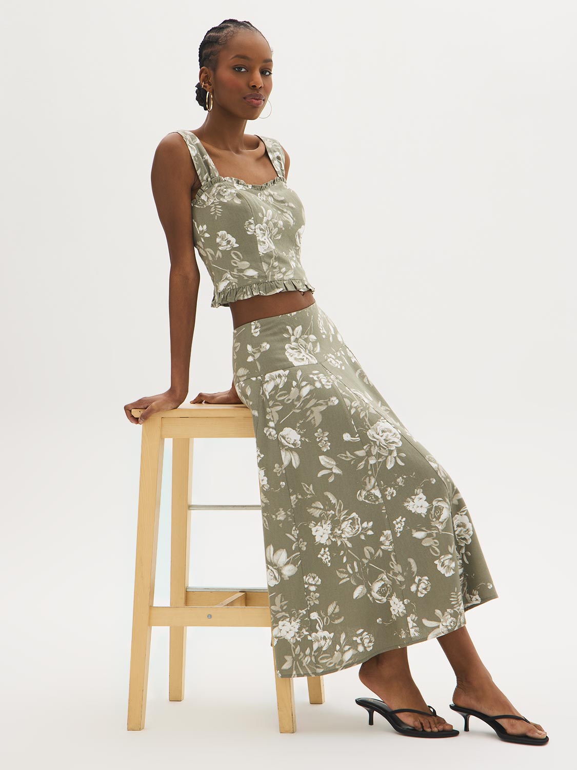 Floral Print Bustier Top – Suzy Shier