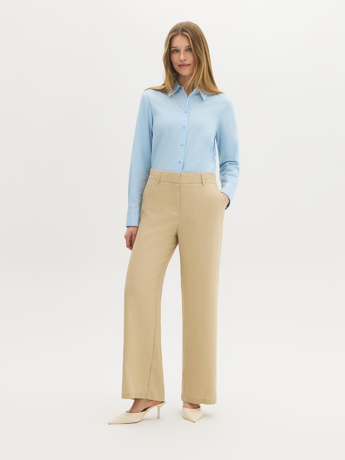 Wide-Leg Linen-Blend Pants – Suzy Shier