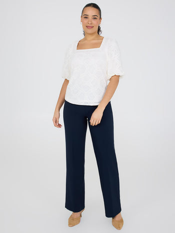 Straight Leg Pull-On Pants Darkness