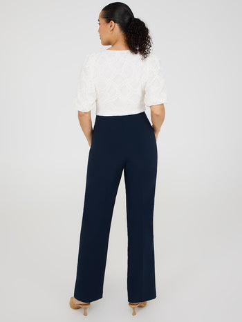 Straight Leg Pull-On Pants Darkness