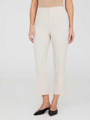 Pantalon court à jambe droite et fentes latérales Sand