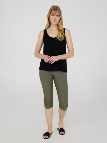 Pantalon capri avec fronces Ivy