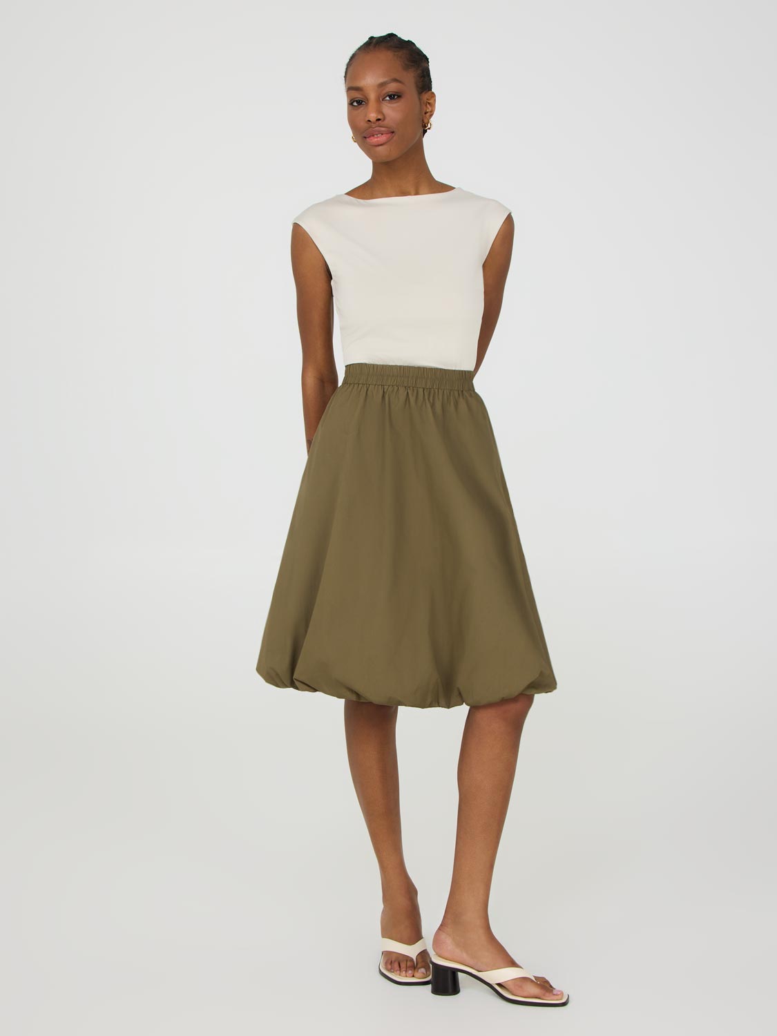 Midi Skirt Vintage 90s Skirts Long Khaki Skirts 80s Petra Block