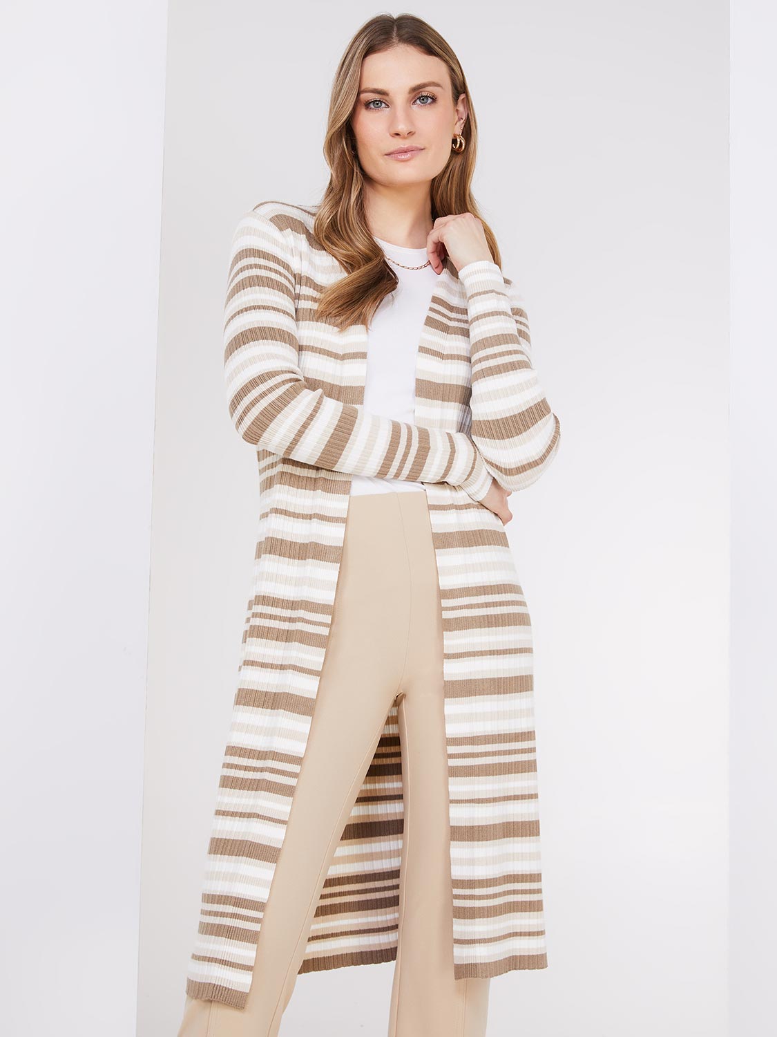 Ribbed Longline Cardigan