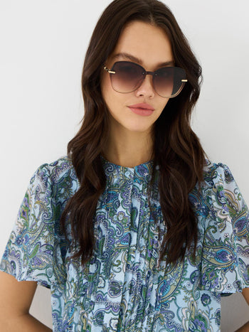 Lunettes de soleil rondes Brown