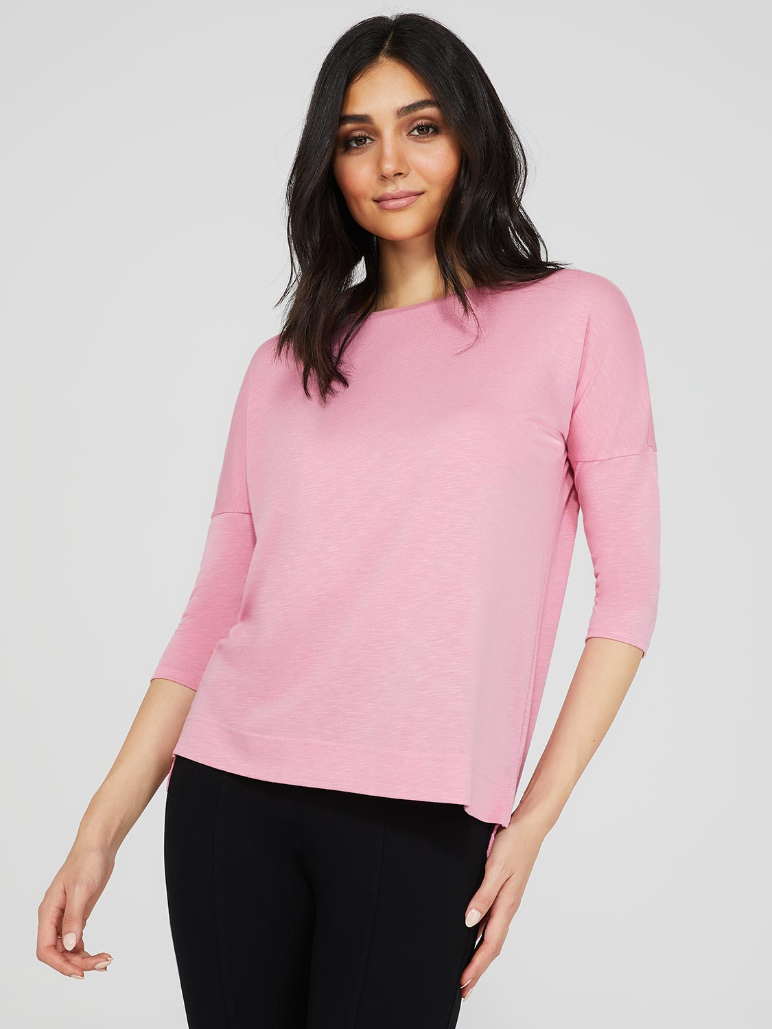 3 4 Dolman Sleeve Round Neck Long Top – Suzy Shier