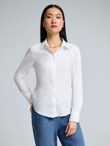 Blouse boutonnée en coton White
