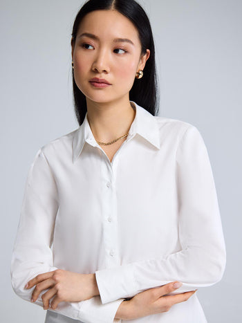 Blouse boutonnée en coton White