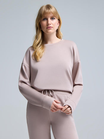 Cloud Fleece Drop Shoulder Sweatshirt Rose