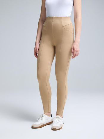 Pantalon à jambe ajustée à enfiler Camel