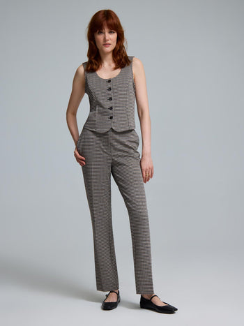 Jacquard Ankle Pants Black