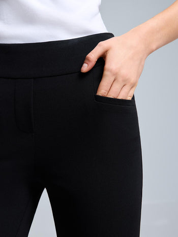 Fit & Flare Pants Black