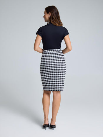 Bouclé Pencil Skirt Black