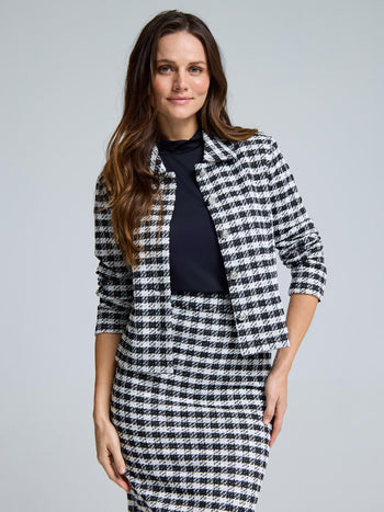 Bouclé Blazer Black