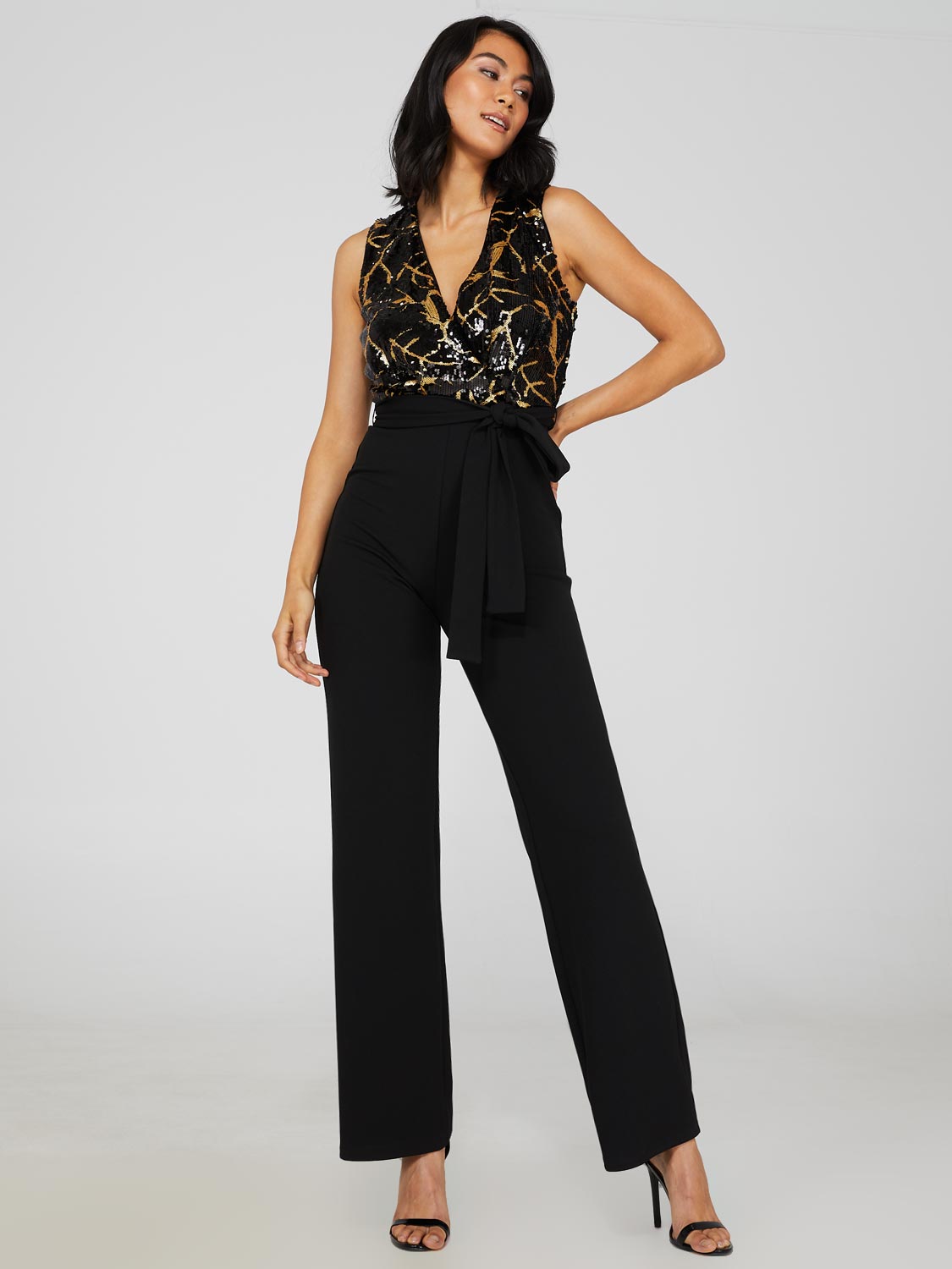Best Deal for Shiny Sequin Jumpsuit for Women 2023 Generic B0b76wh494