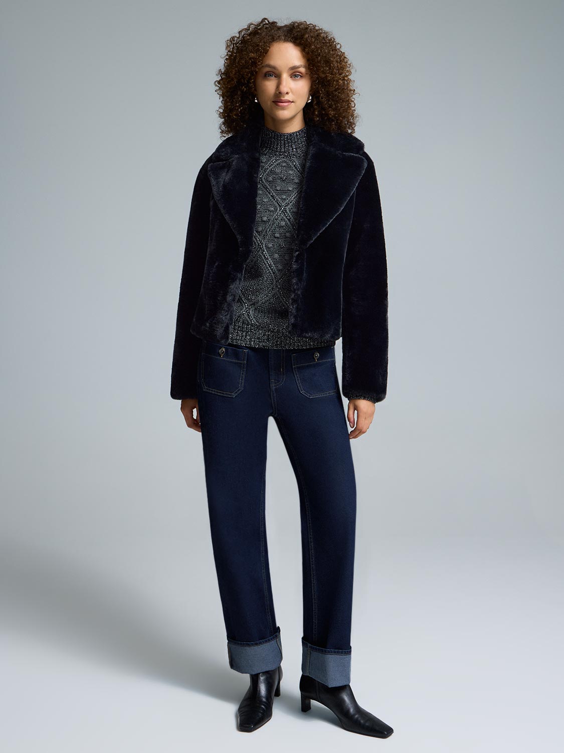 Short Faux Fur Jacket – Suzy Shier