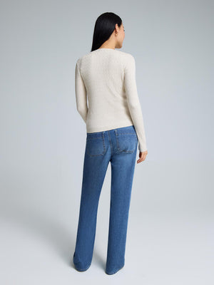 Cardigan en tricot torsadé boutonné sur le devant Makeup