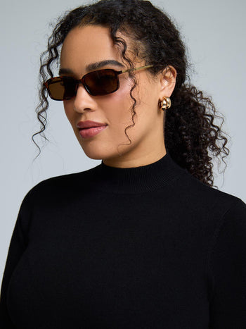 Lunettes de soleil à monture écaille de tortue Brown