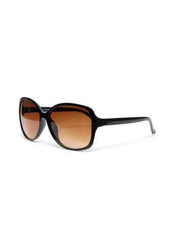 Lunettes de soleil à monture ronde surdimensionnées Black