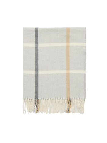 Soft Brushed Grid Scarf Charcoal