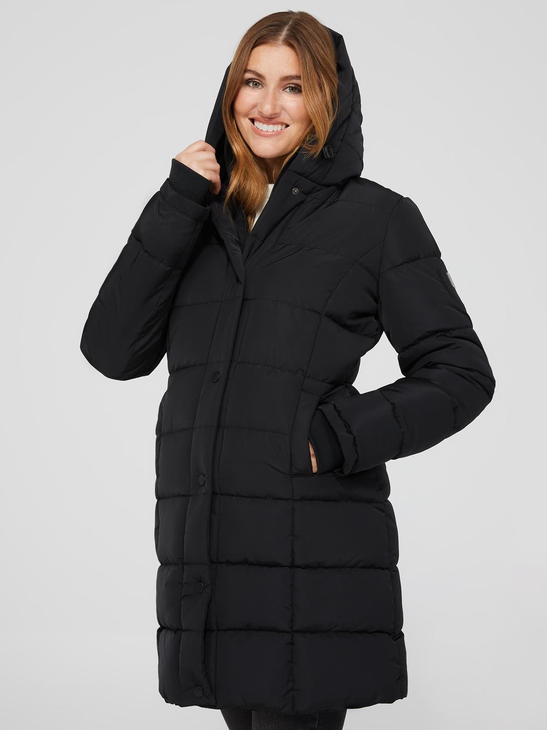 Long Puffer Jacket With Collar