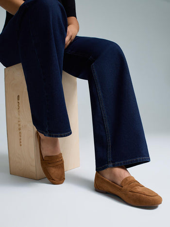 Flâneurs en faux suède Dk Brown