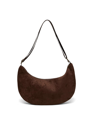 Faux Suede Shoulder Bag Dk Brown