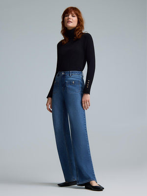 Ribbed Turtleneck Sweater Black