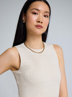 Chandail sans manches en tricot torsadé Makeup