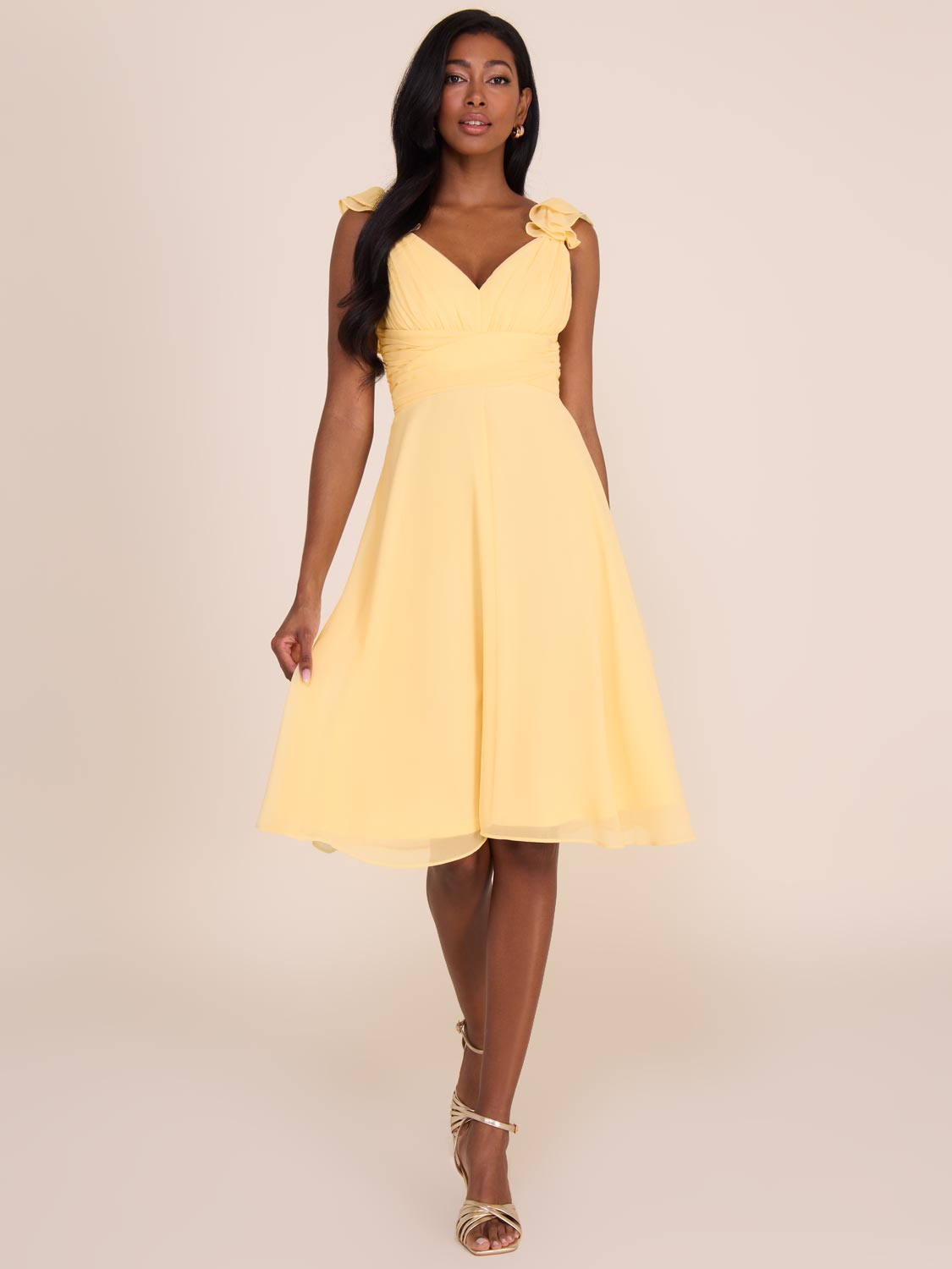 Wedding Guest Le Chateau Summer Dresses V-Neck Fit Flare