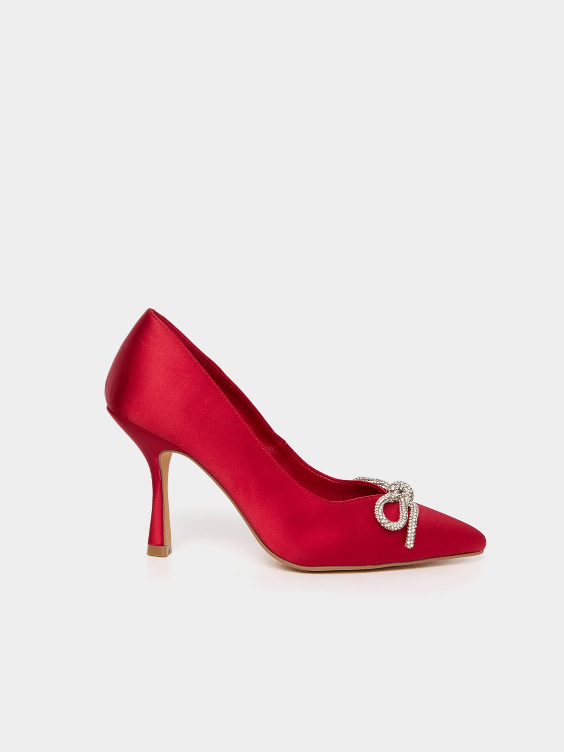 Satin High Heel Pump Bow Detail Le Chateau Suzy Shier