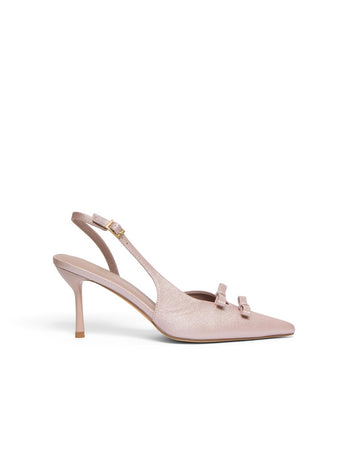 Talons hauts à bride arrière avec boucles Rose