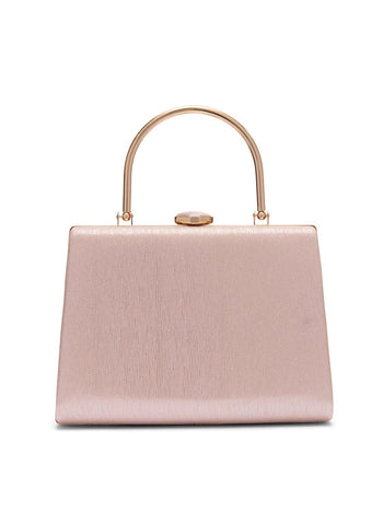 Minaudière en faux cuir Rose