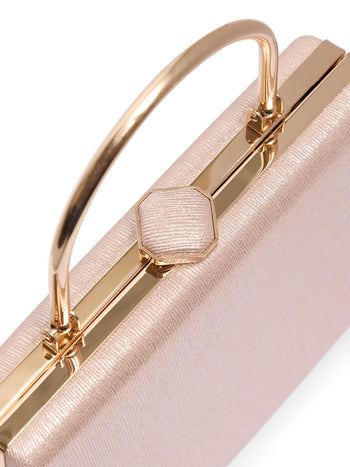 Minaudière en faux cuir Rose