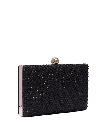 Minaudière en strass Black