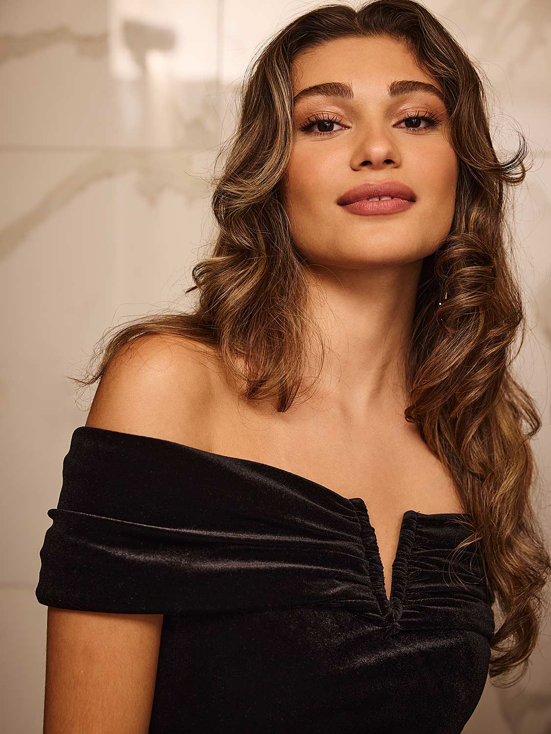 black velvet off the shoulder top