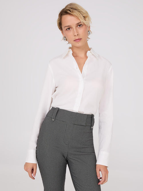 Button-Front Blouse