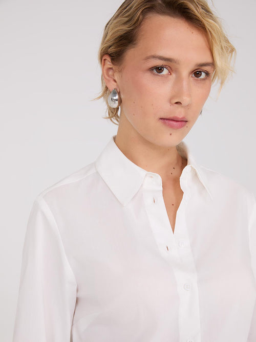 Button-Front Blouse
