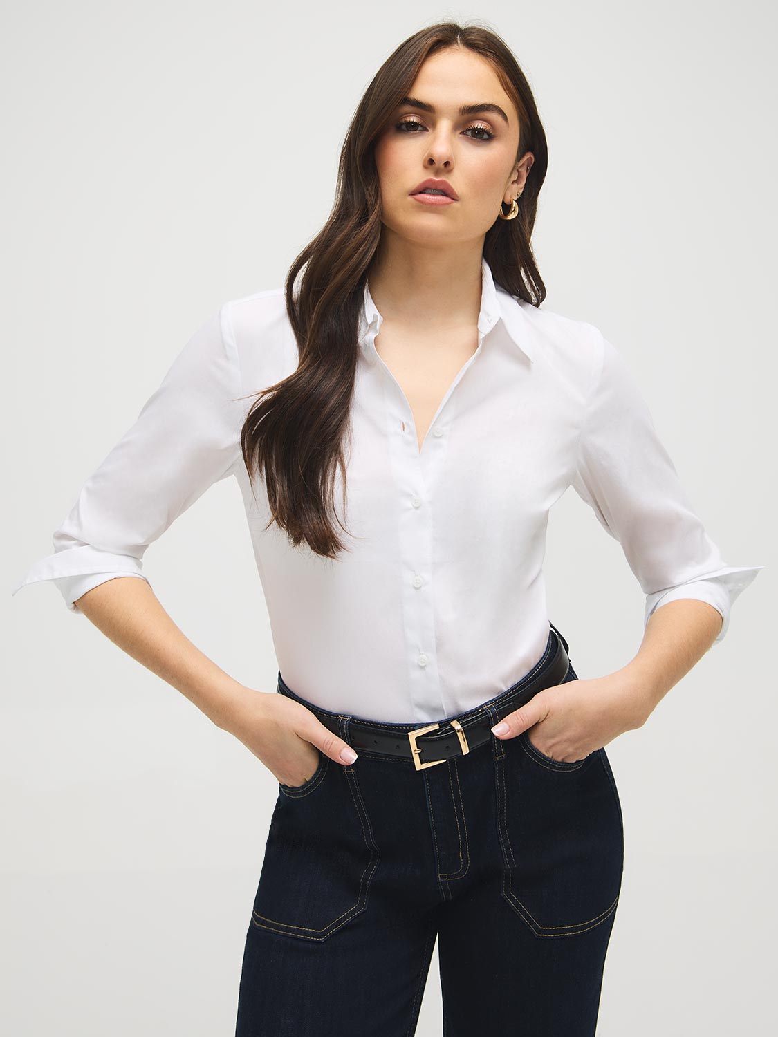 Cotton-Blend Blouse – Suzy Shier