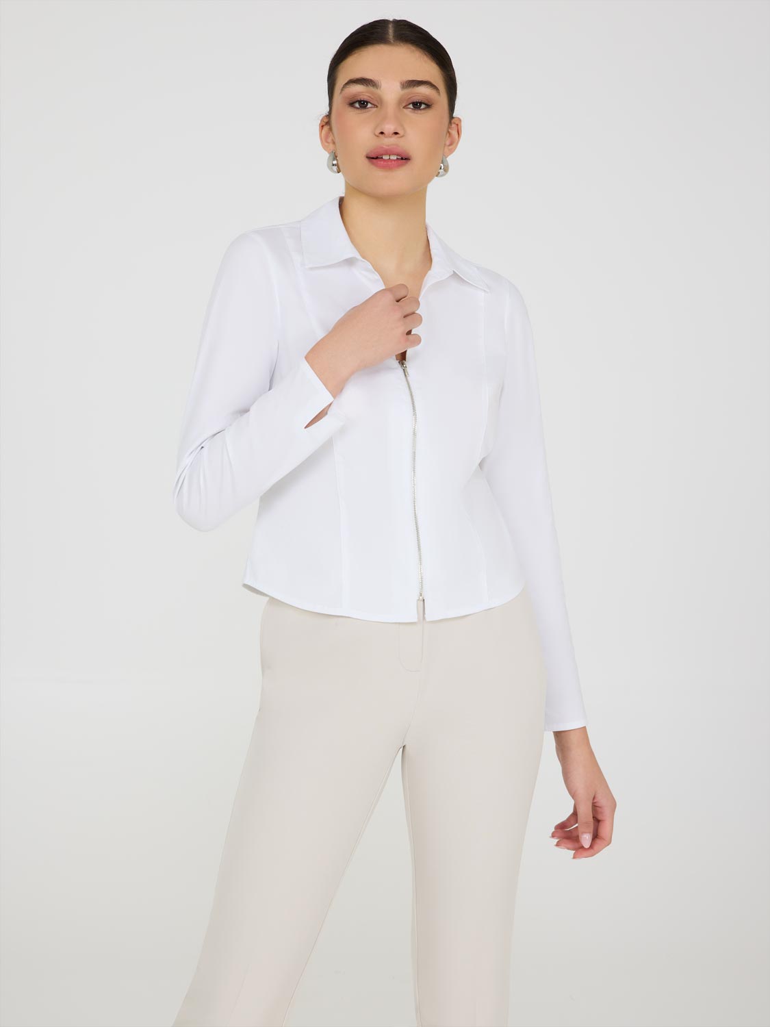 ◇Pleasenofollow◇ Darlin shirring Long Sleeve top White 플리즈노팔로우(PLEASENOFOLLOW) Darlin shirring Long Sleeve