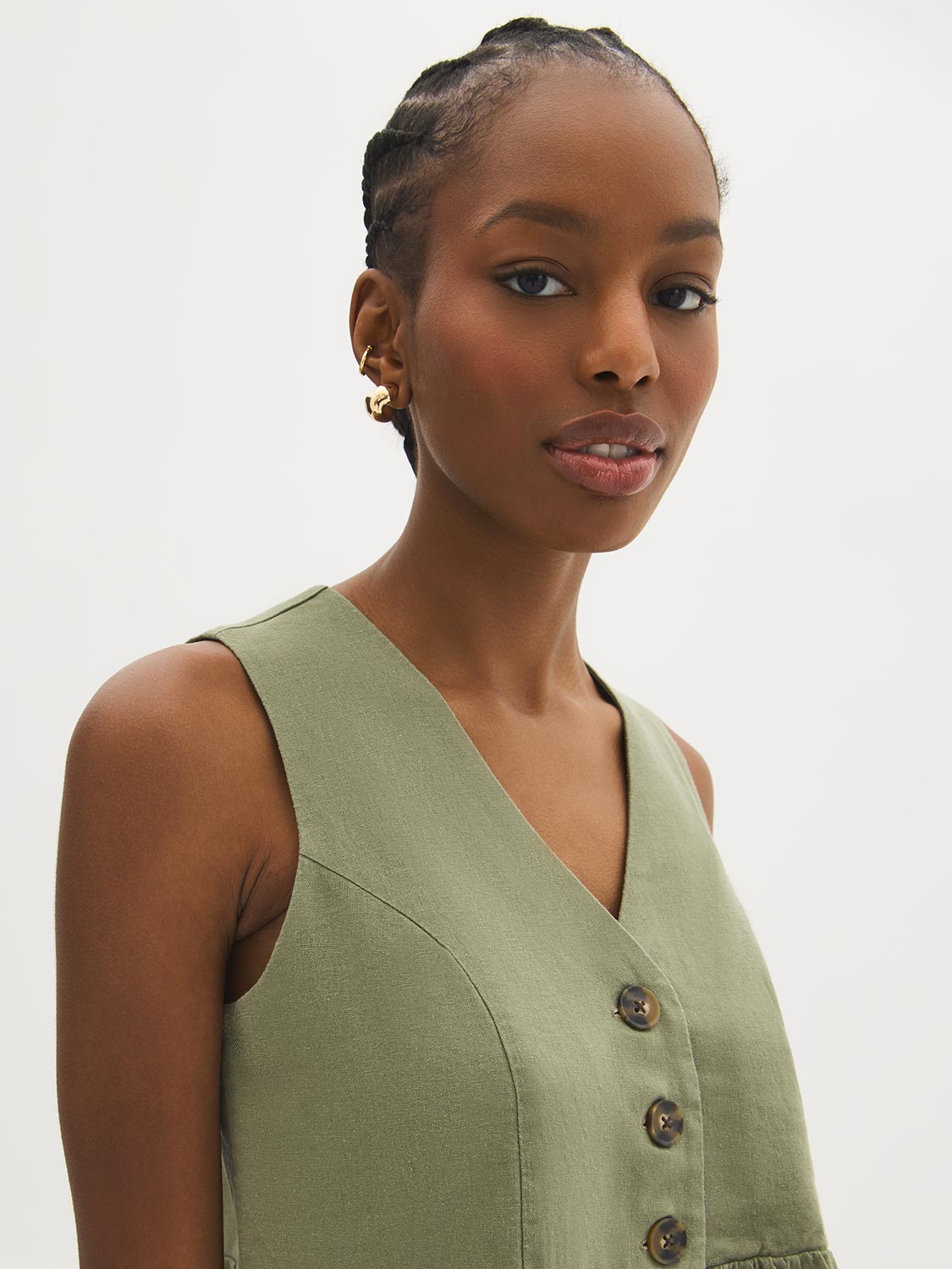 トップス SATIN COMBINATION PEPLUM TANK TOP MAISON SPECIAL（メゾンスペシャル）の「Satin Combination Peplum