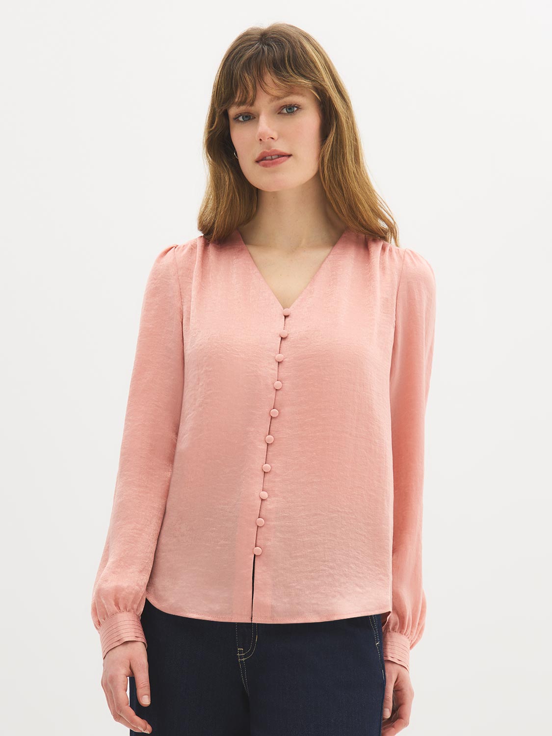 Blouse en satin texturé