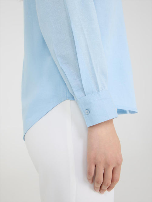 Button-Front Loose Blouse