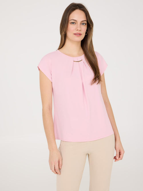 Pleated Top With Bar Detail