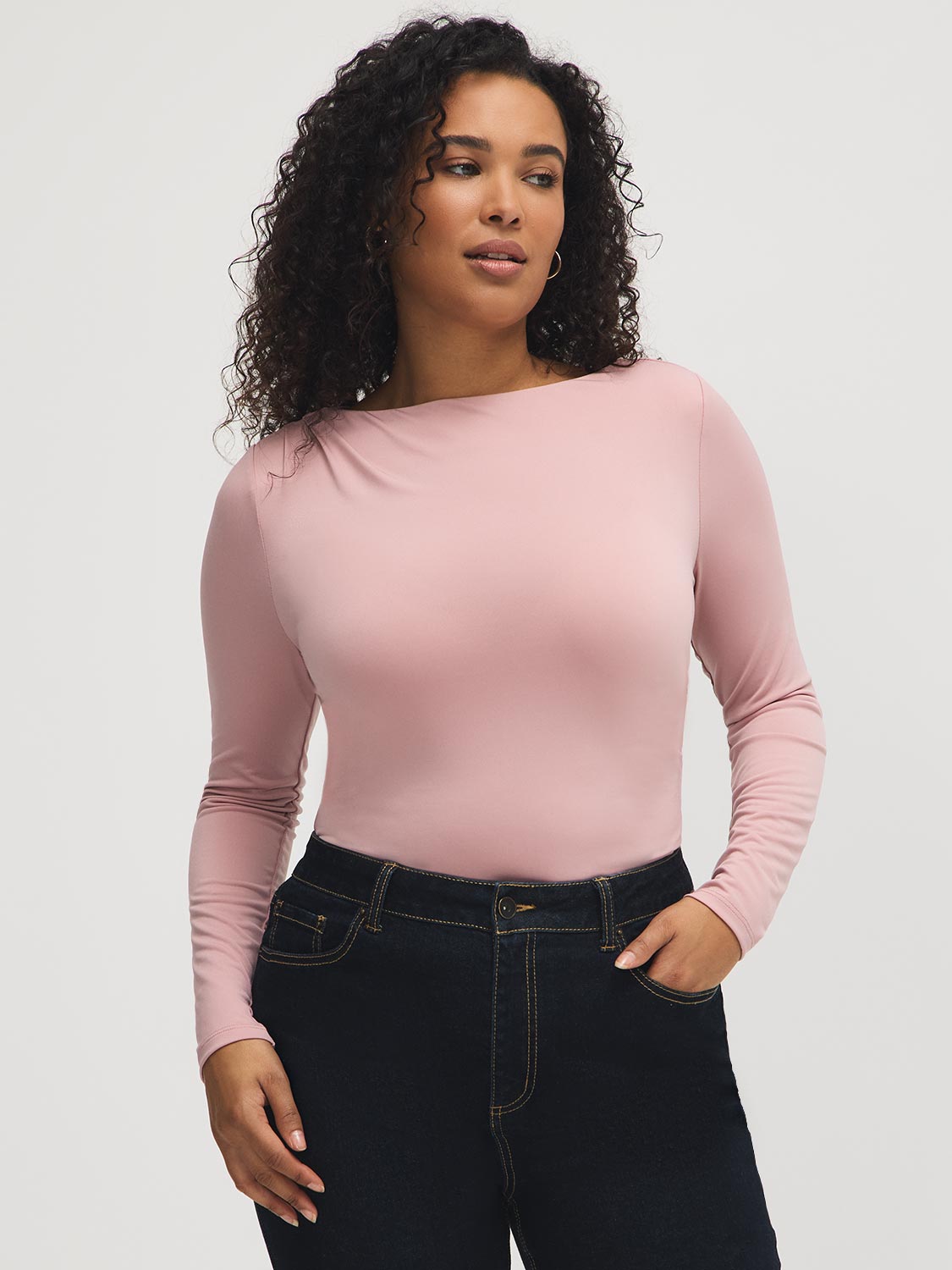 Boat Neck Asymmetrical Top – Suzy Shier