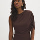 Asymmetric Ruched One-Shoulder Top