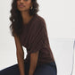 Asymmetric Ruched One-Shoulder Top