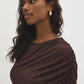 Asymmetric Ruched One-Shoulder Top