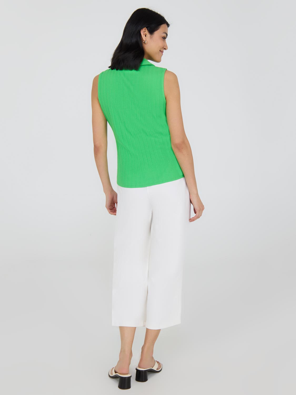Sleeveless Half-Zip Polo Top – Suzy Shier