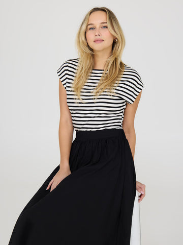 Cotton Poplin Midi Skirt With Pockets – Suzy Shier